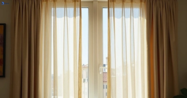 Dull dusty drapes in kentlyn-nsw before professional cleaning
